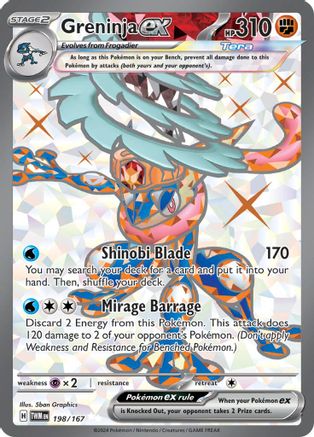 Greninja ex 198/167  - Holofoil SV06 Twilight Masquerade