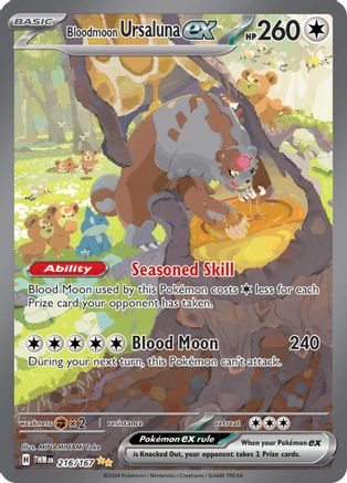 Bloodmoon Ursaluna ex 216/167 - Holofoil Twilight Masquerade