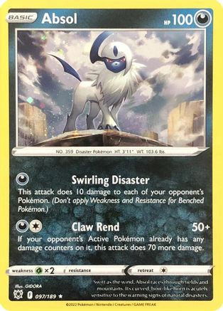 Absol (Cosmos Holo) 097/189  - Holofoil Miscellaneous Cards & Products