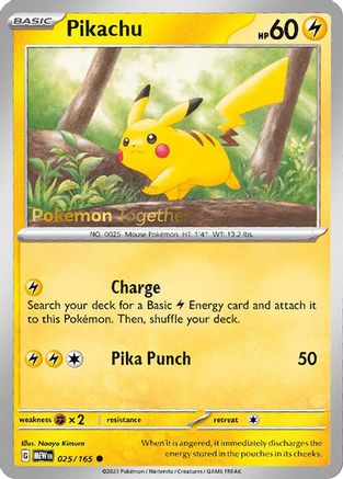 Pikachu (Pokemon Together) 025/165  Miscellaneous Cards & Products