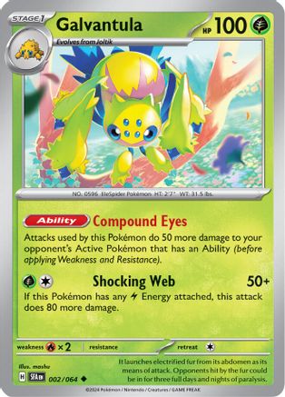 Galvantula 002/064 - Reverse Holofoil Shrouded Fable