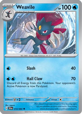 Weavile 014/064 - Reverse Holofoil Shrouded Fable
