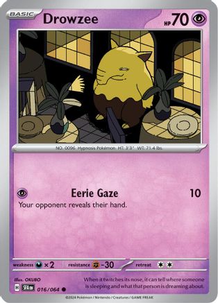 Drowzee 016/064 - Reverse Holofoil Shrouded Fable