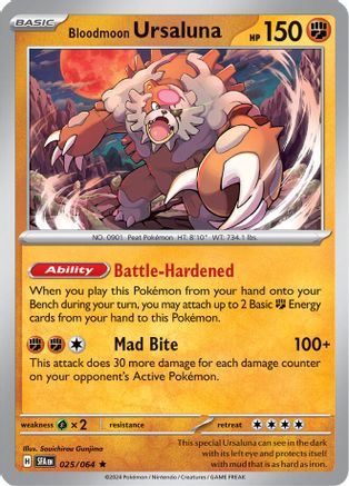 Bloodmoon Ursaluna 025/064 - Reverse Holofoil Shrouded Fable