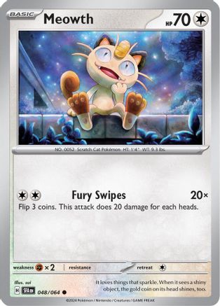 Meowth 048/064 - Reverse Holofoil Shrouded Fable