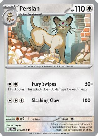 Persian 049/064 - Reverse Holofoil Shrouded Fable