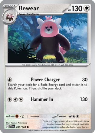 Bewear 053/064 - Reverse Holofoil Shrouded Fable