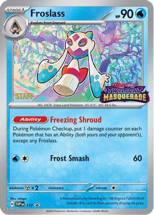 Froslass (Prerelease) [Staff] 117  - Holofoil SV Scarlet & Violet Promo Cards