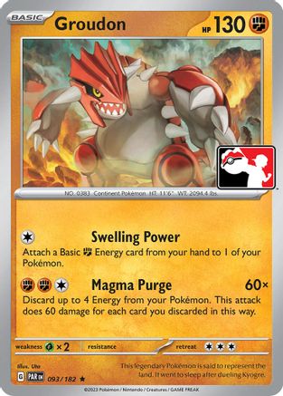 Groudon 093  Prize Pack Series Cards