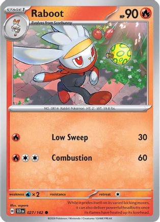 Raboot 027/142 - Reverse Holofoil Stellar Crown - Common