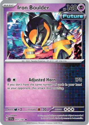 Iron Boulder 071/142 - Holofoil Stellar Crown - Rare