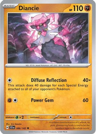 Diancie 086/142 Stellar Crown - Uncommon