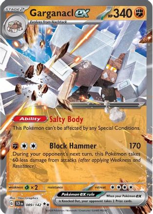 Garganacl ex 089/142 - Holofoil Stellar Crown - Double Rare