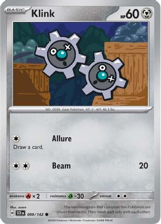 Klink 099/142 - Reverse Holofoil Stellar Crown - Common