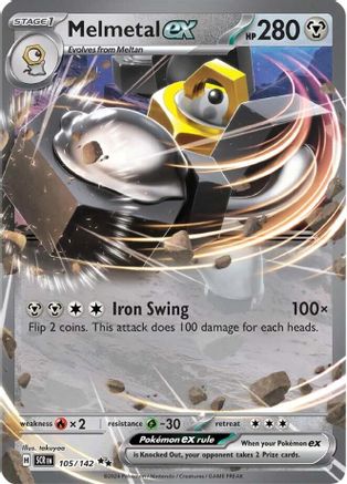 Melmetal ex 105/142 - Holofoil Stellar Crown - Double Rare