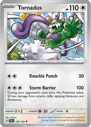 Tornadus 120/142 - Reverse Holofoil Stellar Crown - Uncommon