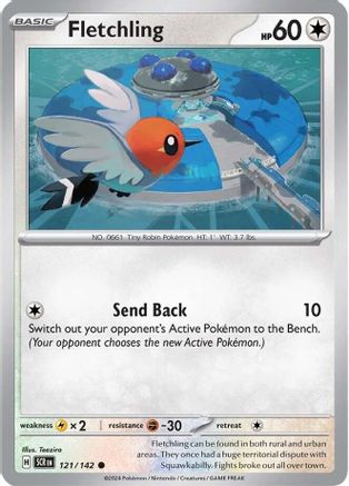 Fletchling 121/142 - Reverse Holofoil Stellar Crown - Common