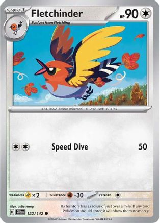 Fletchinder 122/142 - Reverse Holofoil Stellar Crown - Common