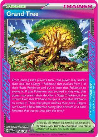 Grand Tree 136/142 - Holofoil Stellar Crown - ACE SPEC Rare