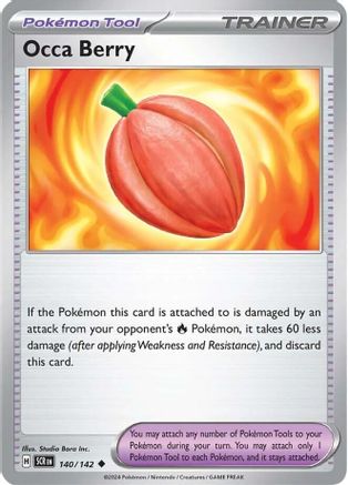 Occa Berry 140/142 - Reverse Holofoil Stellar Crown - Uncommon