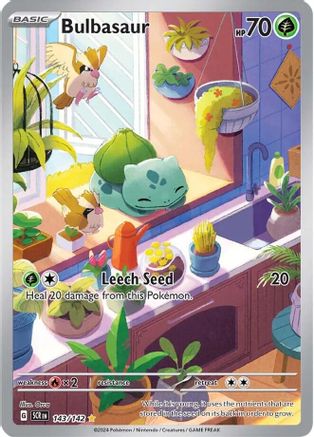 Bulbasaur 143/142 - Holofoil Stellar Crown - Illustration Rare