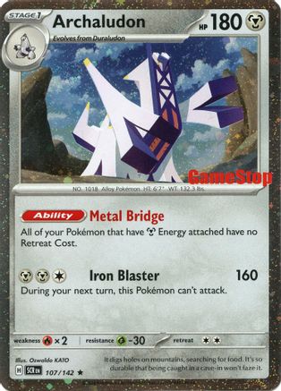 Archaludon (Cosmos Holo) (Gamestop Exclusive) 107  - Holofoil Miscellaneous Cards & Products