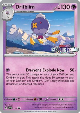 Drifblim 135  - Holofoil SV Scarlet & Violet Promo Cards