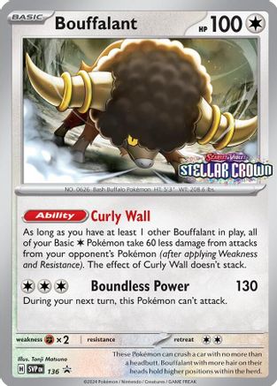 Bouffalant 136  - Holofoil SV Scarlet & Violet Promo Cards