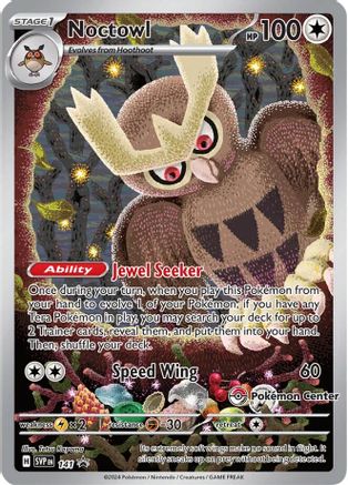 Noctowl (Pokemon Center Exclusive) 141  - Holofoil SV Scarlet & Violet Promo Cards