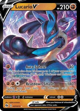 Lucario V (Non-Holo) 027/073  Deck Exclusives