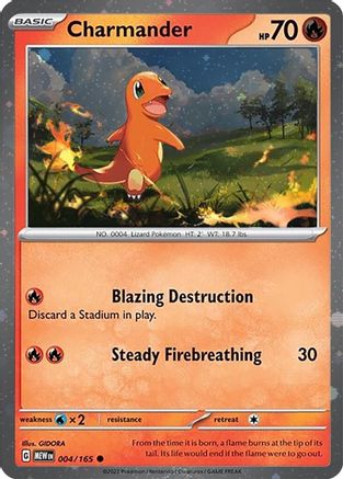 Charmander (Cosmos Holo) 004/165  - Holofoil Miscellaneous Cards & Products