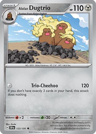 Alolan Dugtrio 123/191 Surging Sparks - Uncommon