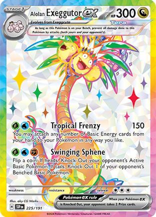 Alolan Exeggutor ex 225/191 - Holofoil Surging Sparks - Ultra Rare