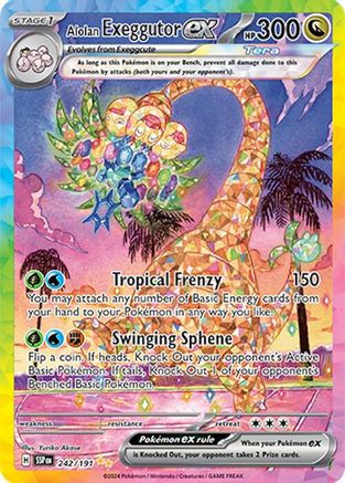 Alolan Exeggutor ex 242/191 - Holofoil Surging Sparks - Special Illustration Rare