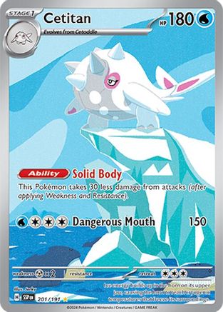 Cetitan 201/191 - Holofoil Surging Sparks - Illustration Rare