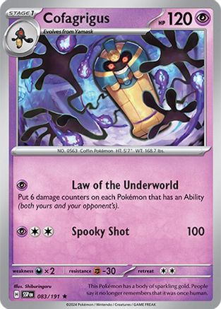 Cofagrigus 083/191 - Reverse Holofoil Surging Sparks - Rare