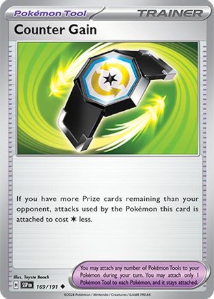 Counter Gain 169/191 - Reverse Holofoil Surging Sparks - Uncommon