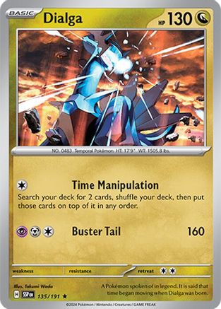 Dialga 135/191 - Holofoil Surging Sparks - Rare