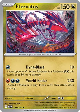Eternatus 141/191 - Reverse Holofoil Surging Sparks - Rare