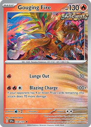 Gouging Fire 038/191 - Holofoil Surging Sparks - Rare
