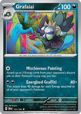 Grafaiai 121/191 - Reverse Holofoil Surging Sparks - Uncommon