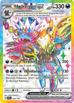 Hydreigon ex 223/191 - Holofoil Surging Sparks - Ultra Rare
