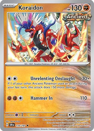 Koraidon 116/191 Surging Sparks - Uncommon