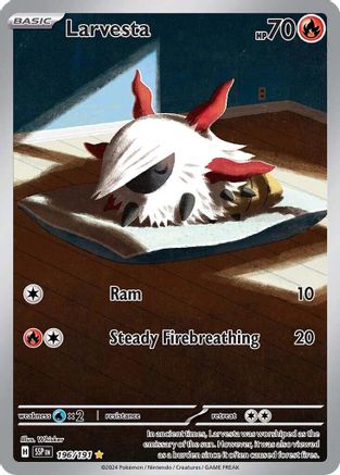 Larvesta 196/191 - Holofoil Surging Sparks - Illustration Rare