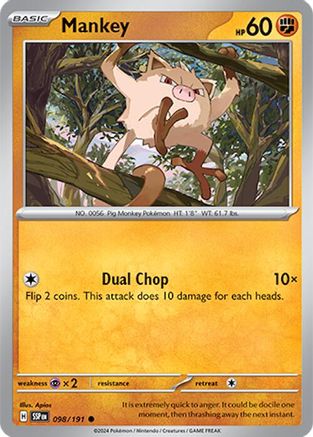 Mankey 098/191 Surging Sparks - Common