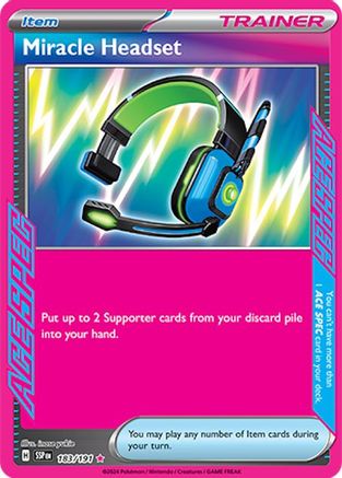Miracle Headset 183/191 - Holofoil Surging Sparks - ACE SPEC Rare