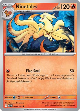 Ninetales 017/191 Surging Sparks - Uncommon