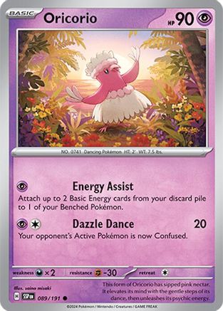 Oricorio 089/191 - Reverse Holofoil Surging Sparks - Common