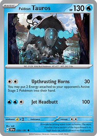 Paldean Tauros 039/191 Surging Sparks - Uncommon