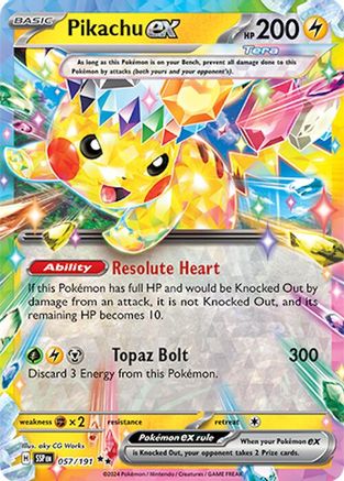 Pikachu ex 057/191 - Holofoil Surging Sparks